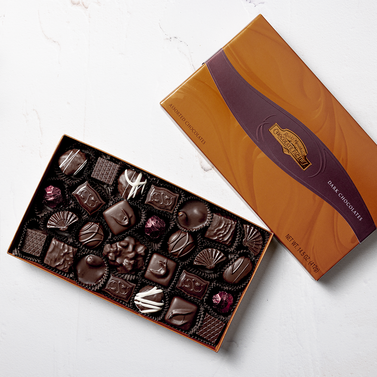 Dark Chocolate Assorted Gift Box 14.5 oz. - rmcfshop