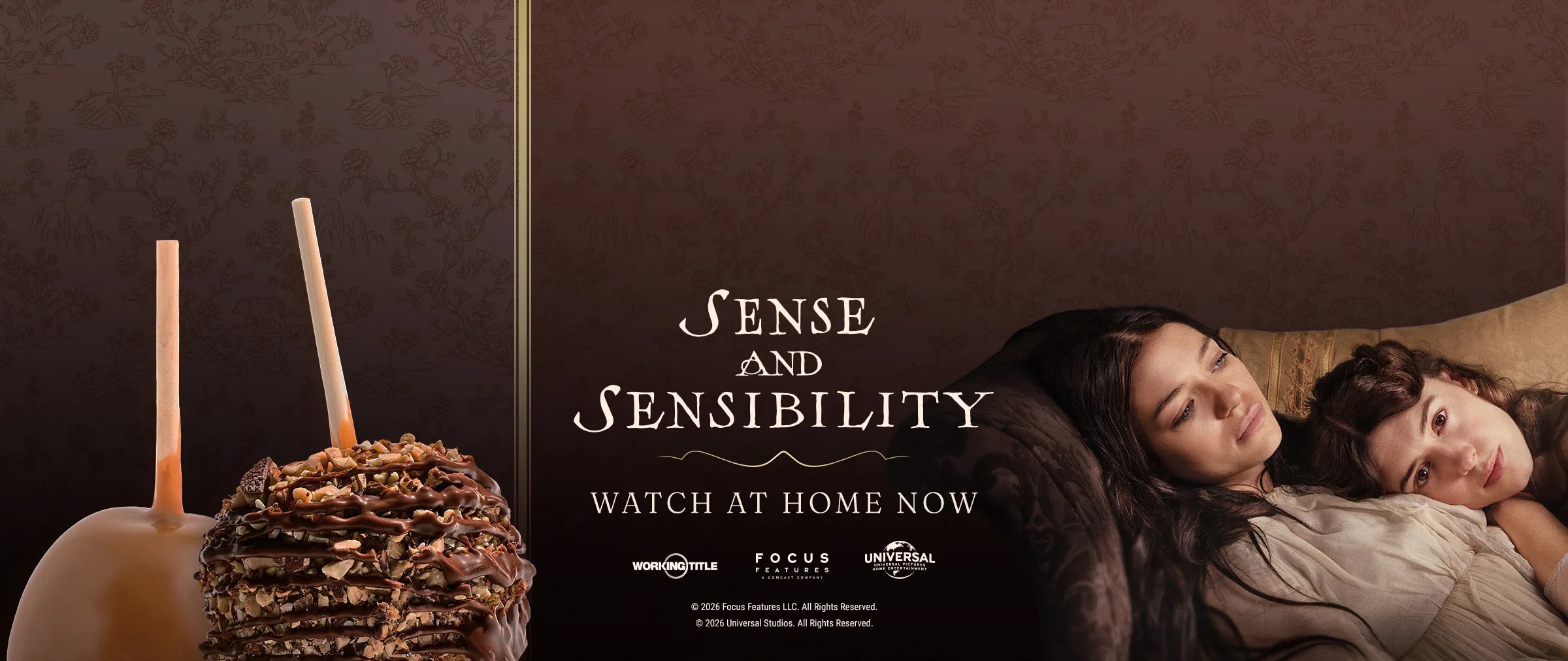 Rocky Mountain caramel and English toffee apples with Sense and Sensibility's two leading characters. Watch at Home Now. Working Title, Focus Features and Universal Pictures Home Entertainment.